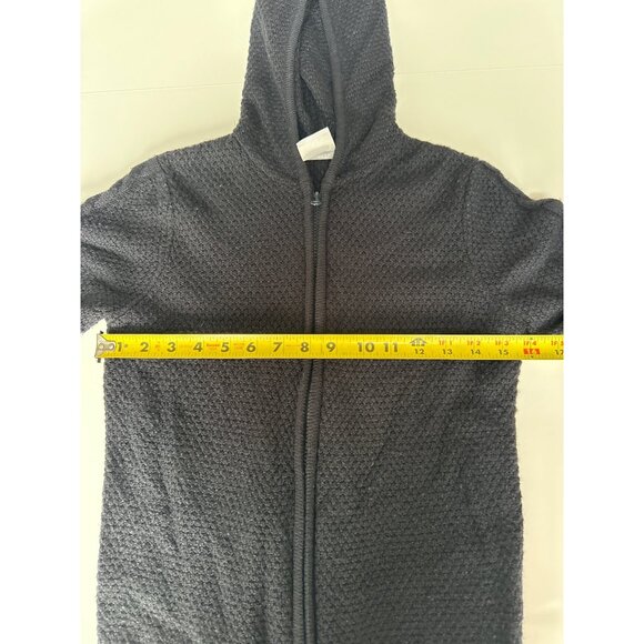 Izod Womens Black Hooded Zip-Up Sweater Jacket L - Cozy & Stylish - Picture 7 of 10